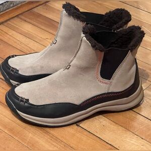 Lands' End Dark Brown Faux Fur-Lined Women's Slip-On Shoe